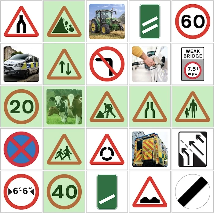 Car Bingo Game Screen